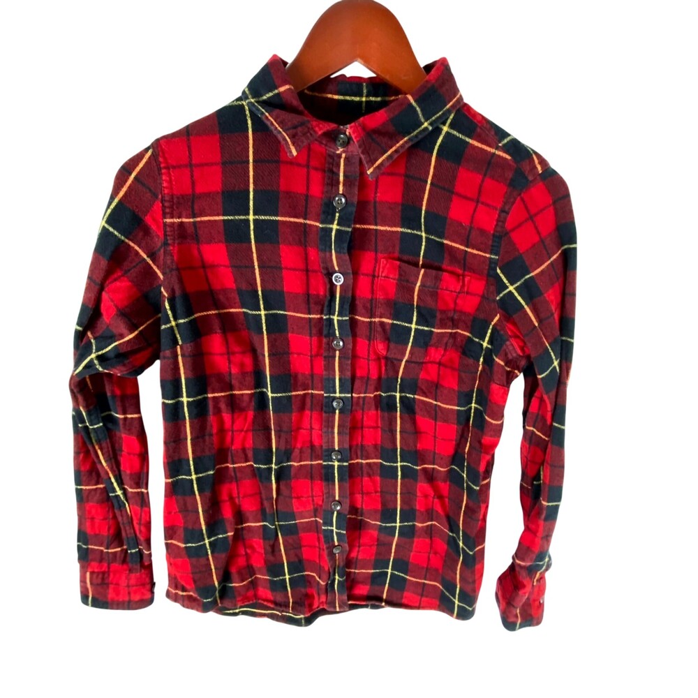 L.L.Bean Flannel Shirt Women S Multicolor Cotton Plaid Slightly Fitted Button Up